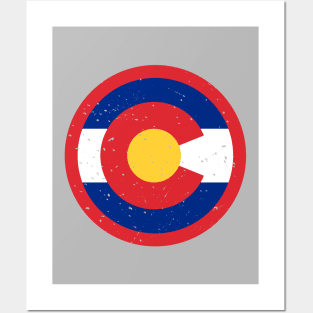 Retro Colorado State Flag // Vintage Colorado Grunge Emblem Posters and Art